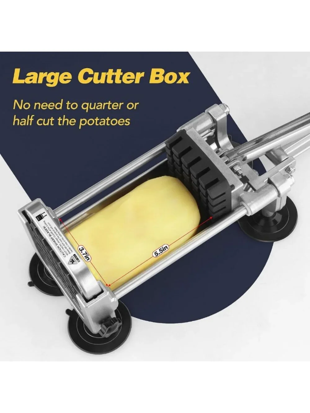 Professional French Fry Cutter & Vegetable Slicer with Stainless Steel Blades